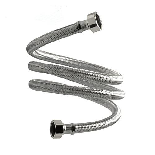 G1/2quot; Flexibler Wasserschlauch aus Edelstahl, für Bidet-Toilettensitz, Küchen-Badezimmerzubehör (Silber, 50 cm) von Genérico