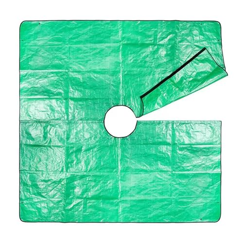 Gartenlaub, wasserdicht und langlebig, mit Löchern von 60 cm (23,6 Zoll) und 4 Eckschnallen, Gartenlaken mit Griffen, Plane für Garten, Rasen und Pool, Transport von Genérico