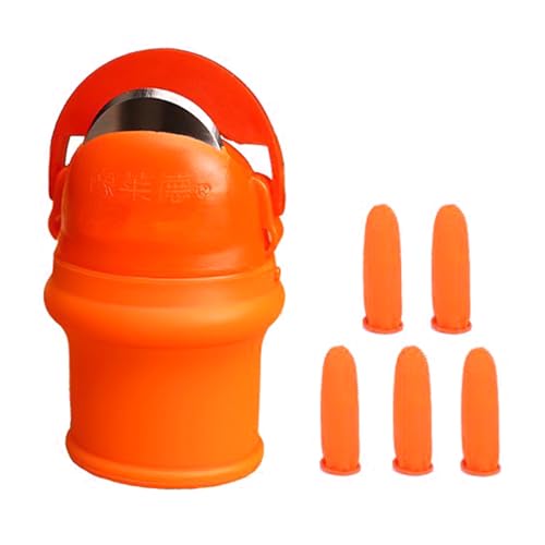 Gartenschnitt aus orangefarbenem Silikon – Ergonomischer Fingersammler für Obst und Gemüse, Fingerschutz für präzise Ernte, professionelles Werkzeug für manuelle Sammlung mit von Genérico