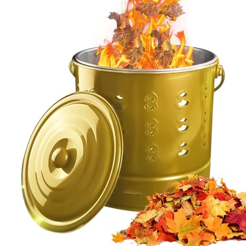 Gartenverbrennungsanlage – Verbrennungsfass – Verbrennungskäfig | Hitzebeständiger Papiereimer aus Edelstahl mit Deckel | Money kann für Camping, Balkon, Bauernhof Müll Gartenverbrennungsanlage – Verbrennungsfass – Verbrennungskäfig | Hitzebeständiger Papiereimer aus Edelstahl mit Deckel | Money kann für Camping, Balkon, Bauernhof Müll von Genérico