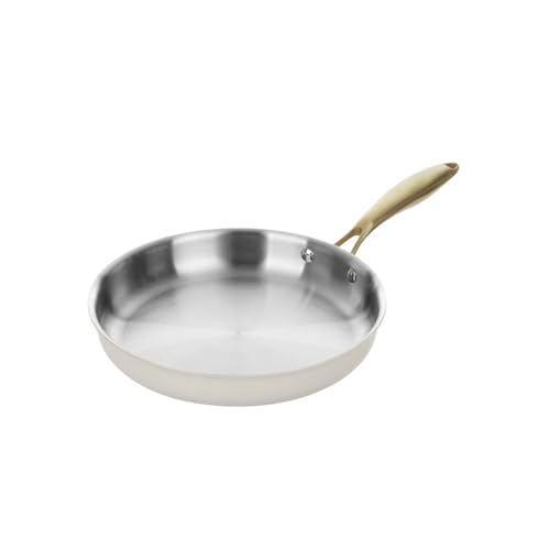 Generico 1 Padella 24 cm in acciaio bianco oro CALIFORNIA SS PFANNE CM24 WEISS/GOLD, Edelstahl 18/10 Aluminium, 2024 liters von Generico