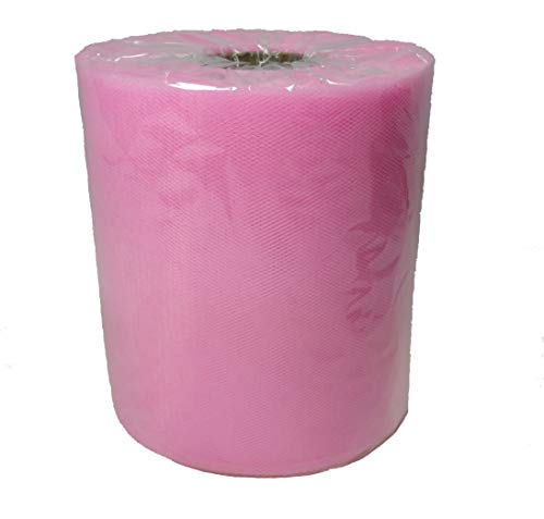 Generico Allgemeine Rolle Tulle H 12,5 cm x 100 m, Rosa, Spule von Generico