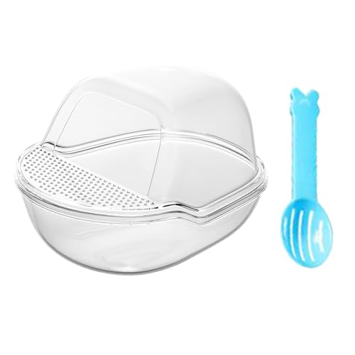Genérico Badezimmer-Container, 13 x 10 x 8,5 x 15 x 11 cm, Hamster-Badewanne mit Esslöffel, Toilette, transparent, Hamster mit Löffel-Set, kleine Tiere Genérico Badezimmer-Container, 13 x 10 x 8,5 x 15 x 11 cm, Hamster-Badewanne mit Esslöffel, Toilette, transparent, Hamster mit Löffel-Set, kleine Tiere von Genérico
