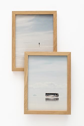 Genérico Bilderrahmen aus Naturholz, 13 x 18 cm, 2 Stück von Genérico