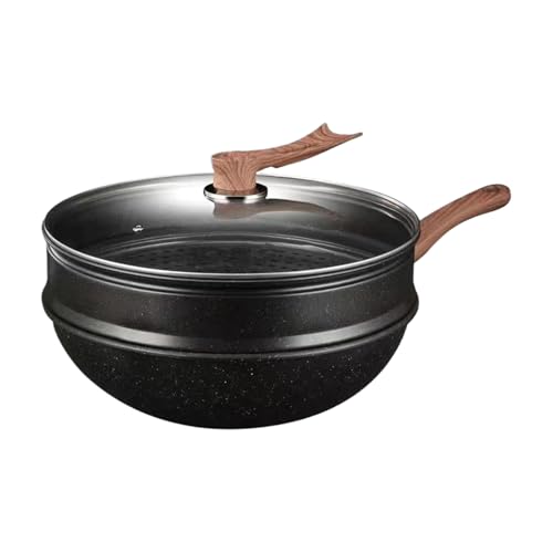 Genérico Bratpfanne, antihaftbeschichtet, 32 cm, mit Dampfgarer, Küchenutensilien zum Dampfgaren, Backen von Restaurant und Pfannkuchen Genérico Bratpfanne, antihaftbeschichtet, 32 cm, mit Dampfgarer, Küchenutensilien zum Dampfgaren, Backen von Restaurant und Pfannkuchen von Genérico