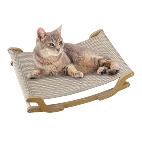 Genérico Cat Sisal Chair – Katzentoungers | Cat Beach Stuhl | erhöhtes Katzenbett | Liegekühlungssofa für Haustiere für Wohnzimmer Balkon Garten Reise von Genérico