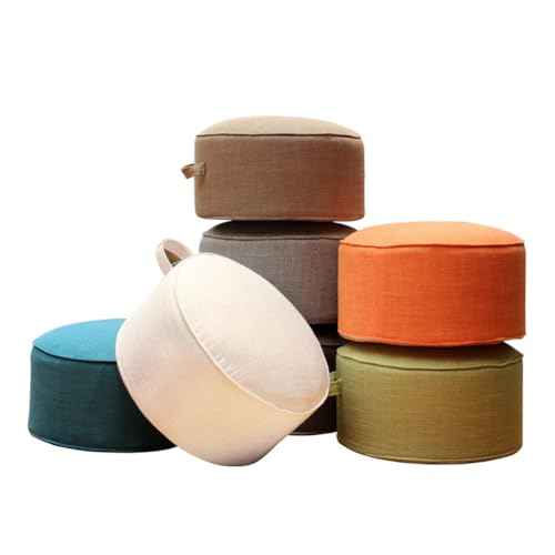 Genérico Cushions de Floor – Traditionelles tibetisches Meditationskissen | Leinenkissen mit Reißverschluss zum Sitzen | Komfortables Zubehör für zu Hause | Paar von Genérico