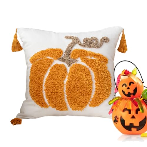 Genérico Dekorative Herbst-Kissenbezüge | Halloween-Kissenbezug 43 x 43 cm, saisonaler dekorativer Kissenbezug mit Reißverschluss für die Dekoration von Haus, Sofa, Schlafzimmer von Genérico