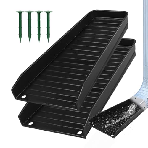 Genérico Down Abfluss-Tablett, Ablaufverteiler von Down Spout Extender – verhindert Bodenerosion, 2 Stück mit Nägeln zum Schutz des Bodens und Umleitung Genérico Down Abfluss-Tablett, Ablaufverteiler von Down Spout Extender – verhindert Bodenerosion, 2 Stück mit Nägeln zum Schutz des Bodens und Umleitung von Genérico