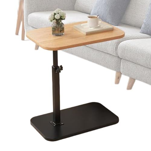Genérico Endtisch in C-Form: seitlicher Tisch, um 360 Grad drehbar, platzsparend, moderner Nachttisch mit kompaktem Design für Wohnungen, Wohnzimmer von Genérico