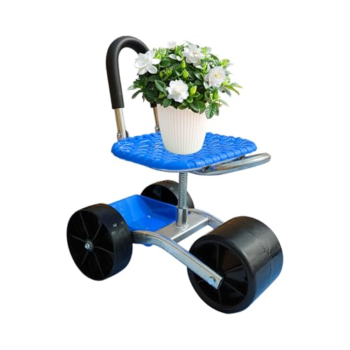 Genérico Gartenwagen mit Sitz und Rädern | Gartenstuhl mit verstellbarer Höhe | Stuhl für Garten, Rasen, Garage und Camping Genérico Gartenwagen mit Sitz und Rädern | Gartenstuhl mit verstellbarer Höhe | Stuhl für Garten, Rasen, Garage und Camping von Genérico