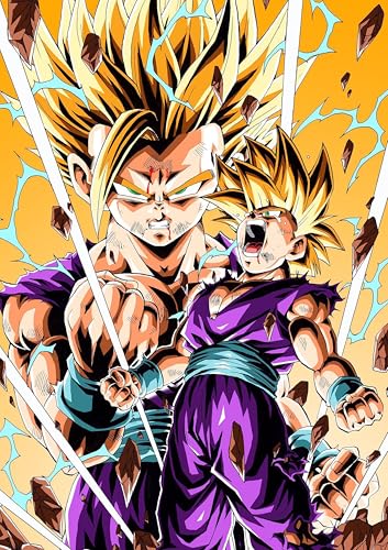 Genérico Gohan Power Poster A4 (210 x 297 mm), ideal zum Einrahmen oder direkt an der Wand, 255 g/m², hochwertiges Hochglanz-Fotopapier von Genérico