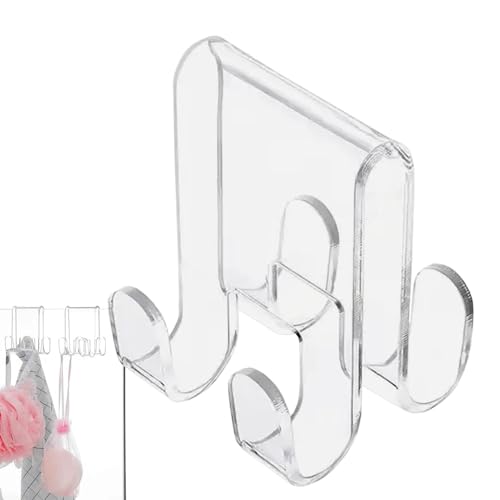 Genérico Haken über der Tür für die Dusche, Türhaken aus Acryl, transparentes Aufbewahrungswerkzeug für Tücher, Tunika, Kleidung und Handtuch Genérico Haken über der Tür für die Dusche, Türhaken aus Acryl, transparentes Aufbewahrungswerkzeug für Tücher, Tunika, Kleidung und Handtuch von Genérico