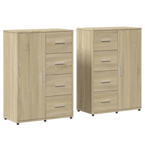 Generico Kangqiling 3276590 Sideboard 2er Set Sonoma Eiche 60 x 31 x 84 cm aus mehrschichtigem Holz, braun Generico Kangqiling 3276590 Sideboard 2er Set Sonoma Eiche 60 x 31 x 84 cm aus mehrschichtigem Holz, braun von Generico