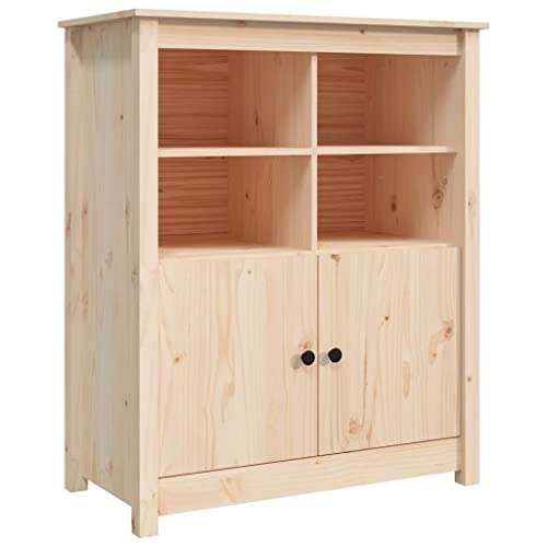 Generico Kangqiling Anrichte 83 x 41,5 x 100 cm Kiefer Massivholz, braun, 821512 von Generico