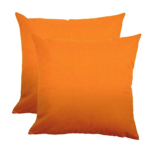 Generico Kissenbezüge für Sofa, 40 x 40 cm, Kissenbezüge 40 x 40 cm, Sofa, Schlafzimmer, Wohnzimmer - 2 Stück orange von Generico