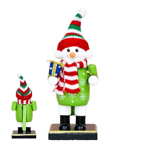 Genérico Kleine Weihnachtsnutcracker, Sculpture Table Centerpieces for Kids, Wooden Nutcracker Statues Christmas Decor, Party Bedroom Living Room Tischtuch, Cabinet Dining Room von Genérico