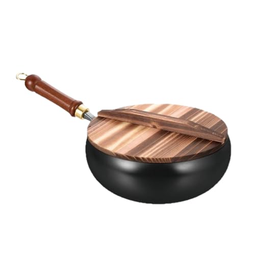 Genérico Nicht feststehendes Stahlblech – Kupferbrot – Mischen Sie den Griff, resistent gegen -Holz, Kratzer, unbedeckt, flache Induktion für schrittweises Kochen von Genérico