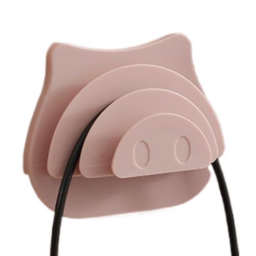 Genérico Niedliche Wandhaken für Taschen, stabile Multifunktions-Bettwäschehänger, Tier-Nose Skipping Rope Holder Haken für Zuhause, Apartment, Dorm, Living Room von Genérico