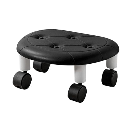 Genérico Niedriges Rollstuhl, PP-Material, 33,5 x 15 cm, drehbarer Sitz mit Riemenscheibenrollen, 360 Grad drehbare Rolle, niedriger Hocker für Nagelstudio zu Hause von Genérico