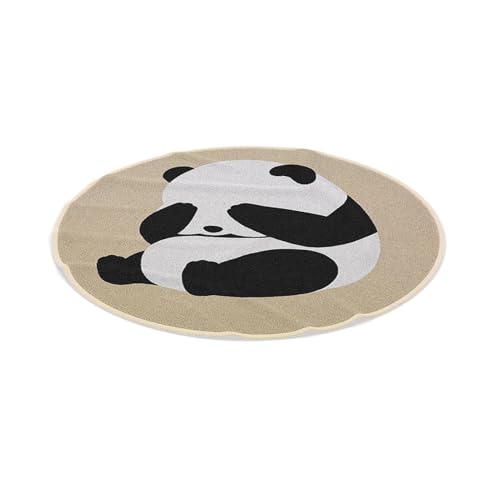Genérico Panda Teppiche für Schlafzimmer, Badteppich, Panda, rutschfest, Badteppich mit Panda-Design, Cartoon-Design, Plüsch, mit rutschfester Rückseite von Genérico