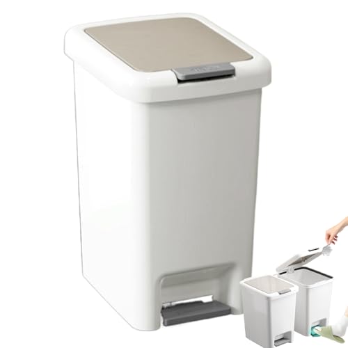 Genérico Pedal Garbage Can – Mini-Mülleimer mit Deckel, geschlossener Abfallbehälter | Fußpedal kann mit geruchsdichtendem Deckel, ideal für Badezimmer, Schlafzimmer, Wohnzimmer von Genérico