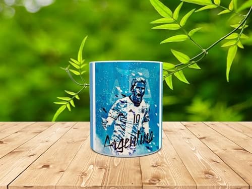 Genérico Personalisierbare Tasse Argentinien WM Katar Messi 10 Flagge von Genérico