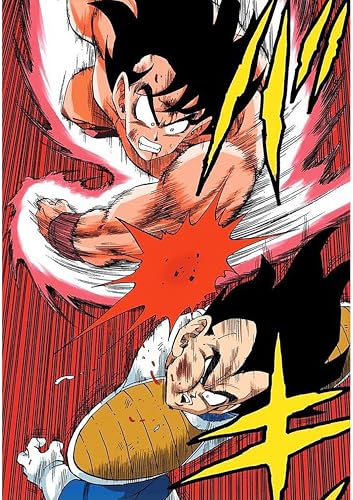 Genérico Poster Dragon Ball Z Goku vs Vegeta Kaioken, A4 (210 x 297 mm), Ideal zum Einrahmen oder direkt an der Wand, hochwertiges Hochglanz-Fotopapier 255 g/m² von Genérico
