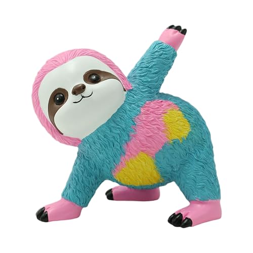 Genérico Sabia Figur Yoga bunt – Tierskulpturen aus Harz | Skulpture Artwork Dekoration Ornament für Innenregal Home Party Farty Tischdecke Kamin und andere von Genérico
