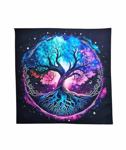 Genérico Tarotkartenmatte, weiche Stofftischdecke, spirituelle Astrologie, 1 Stück, 49 cm x 49 cm, ideal zum Wahrsagen, Schwarz Genérico Tarotkartenmatte, weiche Stofftischdecke, spirituelle Astrologie, 1 Stück, 49 cm x 49 cm, ideal zum Wahrsagen, Schwarz von Genérico