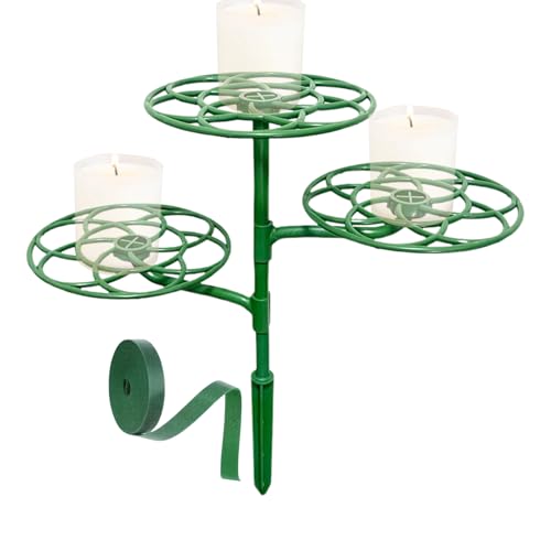 Genérico Tree Topper Holder - Sturdy Steel Candle Stabilizer | Flexibler mehrschichtiger Stützstab mit sicherer Basiseigenschaft, zuverlässiger verstellbarer Ständer für Feiertage von Genérico
