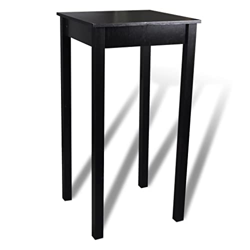 Genérico Wenjingqi 160726 Bartisch mit 2 Stühlen, Schwarz von Genérico