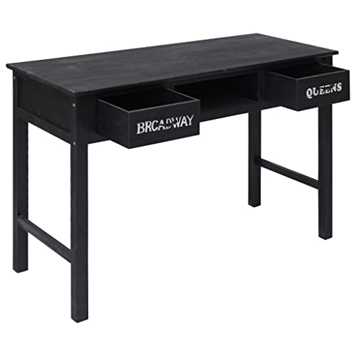 Genérico Wenjingqi 284161 Konsolentisch aus Holz, schwarz, 110 x 45 x 76 cm Genérico Wenjingqi 284161 Konsolentisch aus Holz, schwarz, 110 x 45 x 76 cm von Genérico