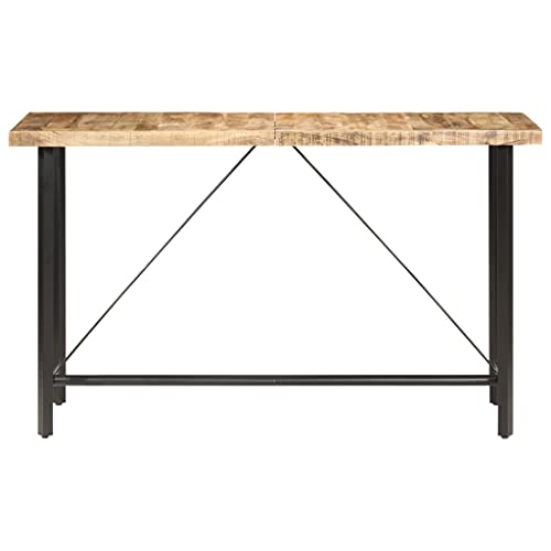 Genérico Wenjingqi 286613 Bartisch, Massivholz, mit rauem Griff, 180 x 70 x 107 cm, Braun von Genérico
