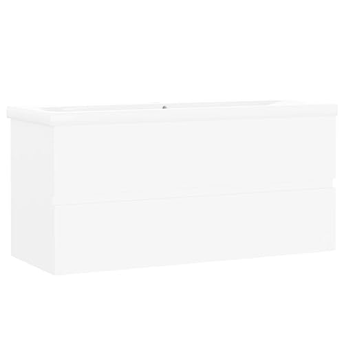Genérico Wenjingqi 3071567 Waschtisch mit Waschbecken aus Holz von Genérico