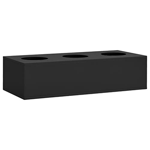 Genérico Wenjingqi 3095265 Schiebetürschrank mit Blumentopf, Anthrazitgrau von Genérico