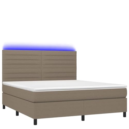 Genérico Wenjingqi 3134977 Boxspringbett, Matratze und LED-Lichter, Stoff, Taupe, 180 x 200 cm, Taupe Genérico Wenjingqi 3134977 Boxspringbett, Matratze und LED-Lichter, Stoff, Taupe, 180 x 200 cm, Taupe von Genérico