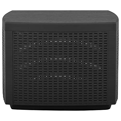 Genérico Wenjingqi 315857 Gartentisch, Kunststoff, Grau, 53 x 53 x 40 cm von Genérico