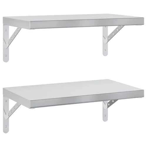 Genérico Wenjingqi 3214509 Wandhalterung, 2 Stück oder Edelstahl, silberfarben, 50 x 30 cm Genérico Wenjingqi 3214509 Wandhalterung, 2 Stück oder Edelstahl, silberfarben, 50 x 30 cm von Genérico