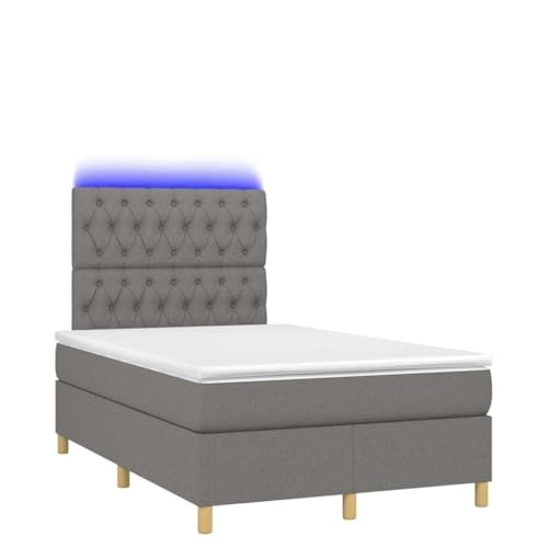 Genérico Wenjingqi 3270268 Boxspringbett mit Matratze und LED, dunkelbrauner Stoff, 120 x 190 cm, Grau Genérico Wenjingqi 3270268 Boxspringbett mit Matratze und LED, dunkelbrauner Stoff, 120 x 190 cm, Grau von Genérico