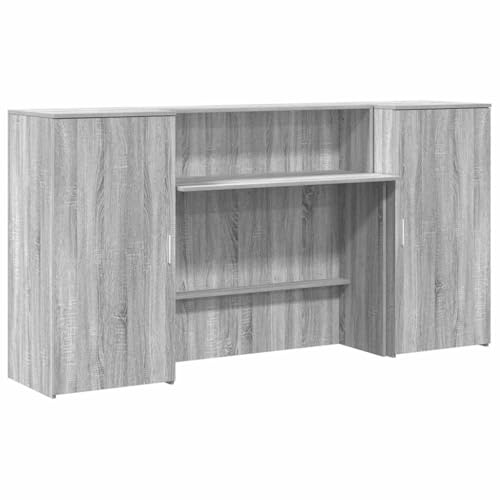 Genérico Wenjingqi 3324219 Sonoma Empfangstheke, Grau, 200 x 50 x 103,5 cm von Genérico