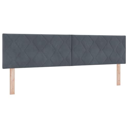 Genérico Wenjingqi 3338247 LED-Kopfteil, dunkelgrau, 180 cm, 2er-Set von Genérico