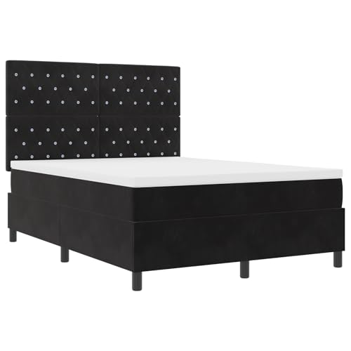 Genérico Wenjingqi 3343258 Boxspringbett und LED, Samt, Schwarz, 160 x 200 cm Genérico Wenjingqi 3343258 Boxspringbett und LED, Samt, Schwarz, 160 x 200 cm von Genérico