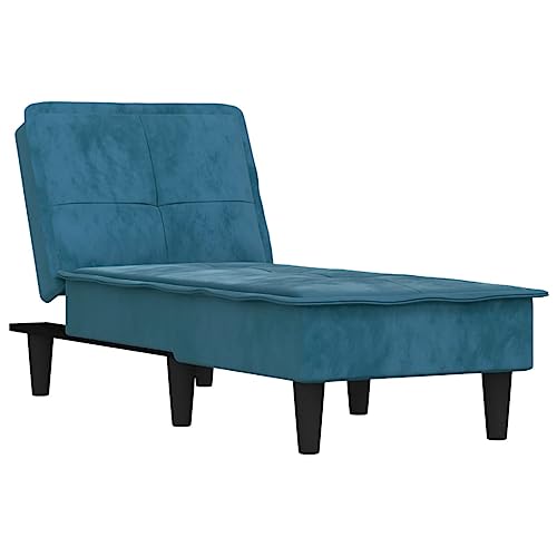 Genérico Wenjingqi 352843 Schlafsofa aus Samt, Blau von Genérico