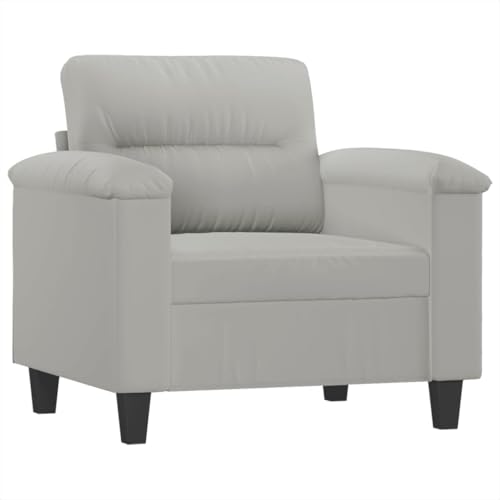 Genérico Wenjingqi 359550 Sessel aus Mikrofasergewebe, Hellgrau, 60 cm, Grau von Genérico