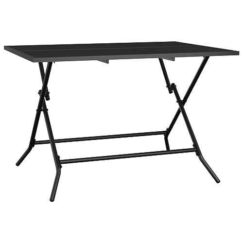 Genérico Wenjingqi 362749 Gartentisch, klappbar, Mesh oder Anthrazit, 110 x 80 x 72 cm, Anthrazit von Genérico