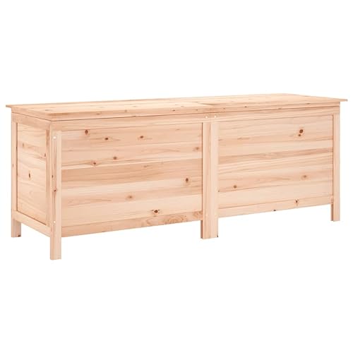 Genérico Wenjingqi 364756 Gartentruhe aus Massivholz, Fichte 150 x 50 x 56,5 cm, Braun von Genérico