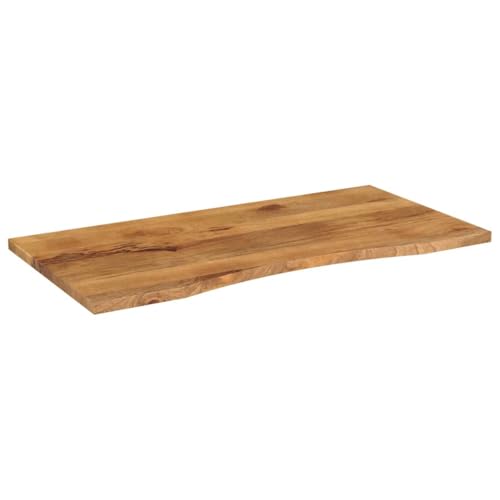 Genérico Wenjingqi 370210 Schreibtisch mit gebogenem Holzgriff, 110 x 50 x 2,5 cm, Braun von Genérico