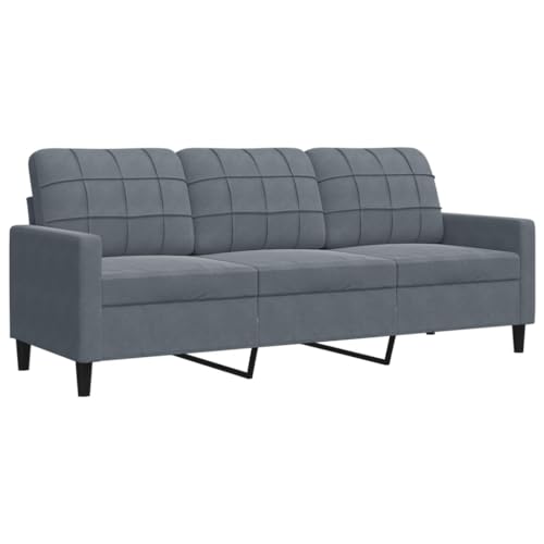 Genérico Wenjingqi 4007635 3-Sitzer-Sofa, Samt, Dunkelgrau, 180 cm, Grau Genérico Wenjingqi 4007635 3-Sitzer-Sofa, Samt, Dunkelgrau, 180 cm, Grau von Genérico