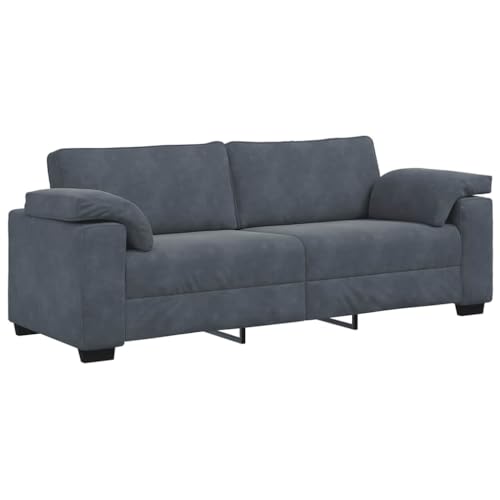 Genérico Wenjingqi 4105278 3-Sitzer-Sofa, Samt, Dunkelgrau, 178 cm, Grau Genérico Wenjingqi 4105278 3-Sitzer-Sofa, Samt, Dunkelgrau, 178 cm, Grau von Genérico
